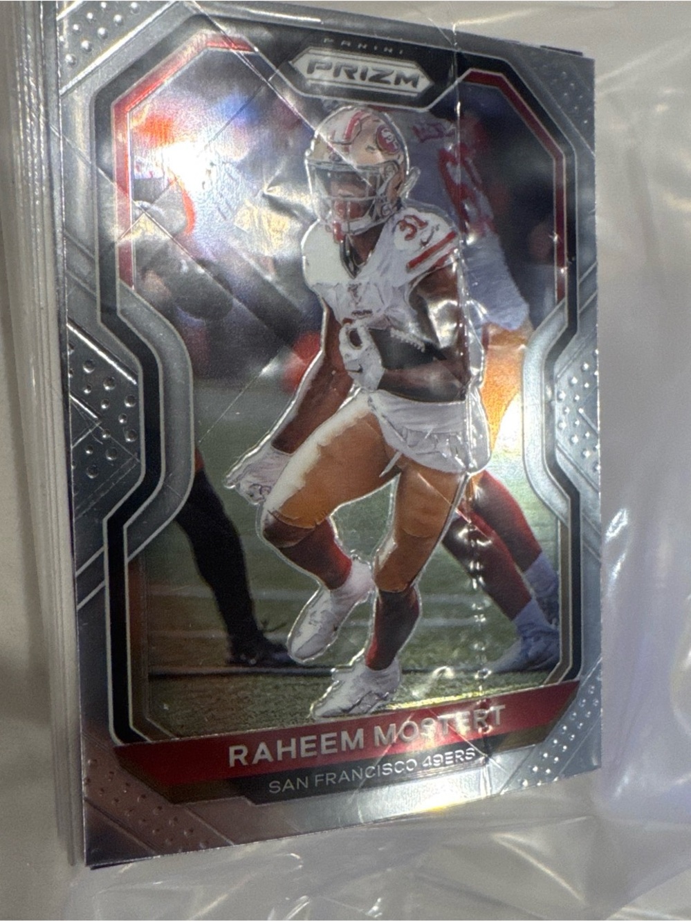 NFL card lot 30-40 cards Silver Prizm Raheem Mostert Football Trading Card